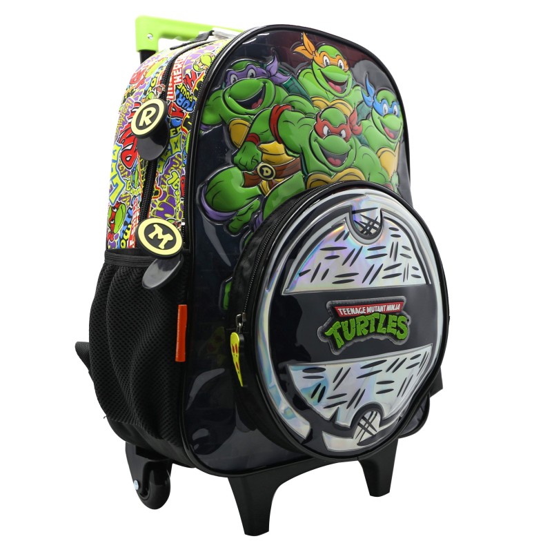 Mochila con Carro Las Tortugas Ninja 16"